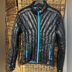 Big Anges-Womens Black/Blue,Downtek- Waterproof jacket, Size:‎ Medium, Pre-Owned